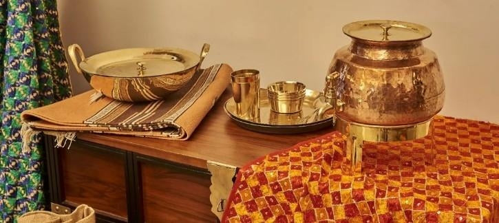 Traditional Brass Bhojan Thal Traditional Indian