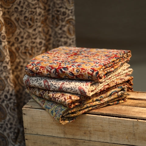 Buy Pure Kalamkari Print Fabric Online at Wholesale Price l iTokri आई.टोकरी