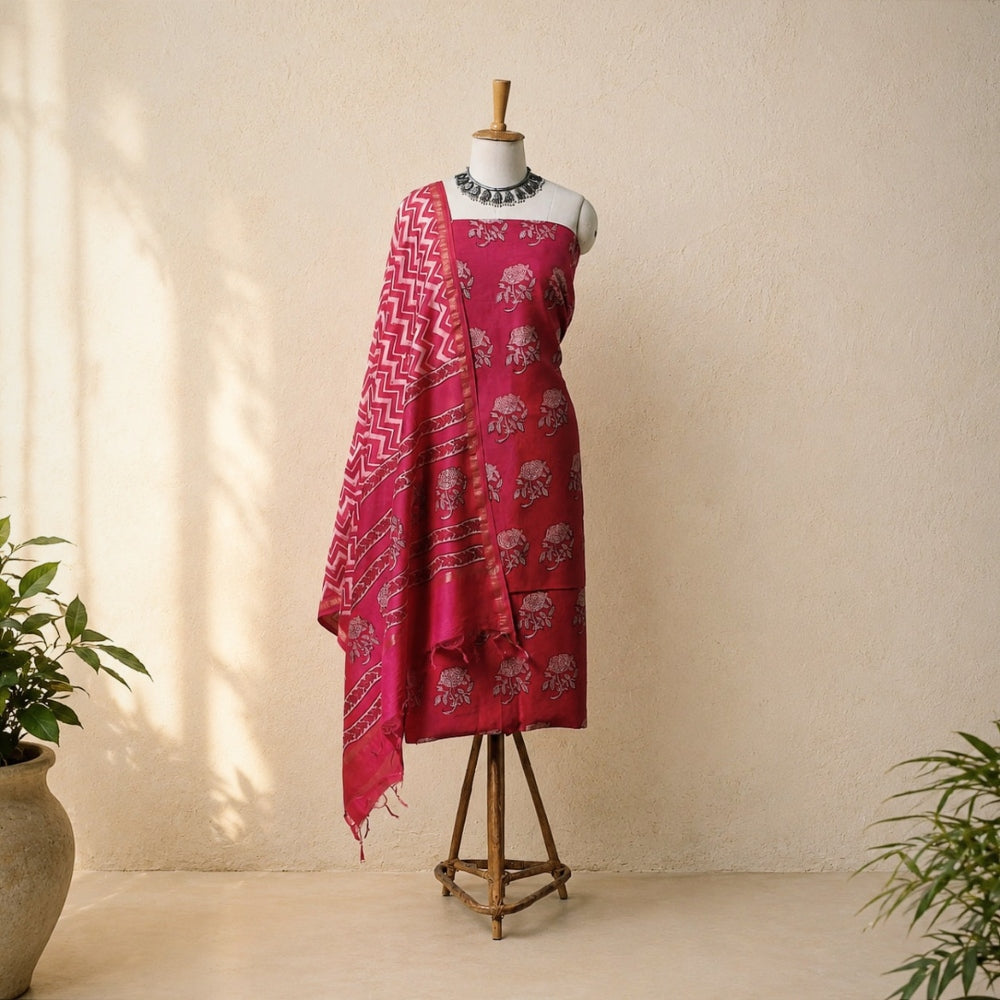 Buy Handmade Akola Block Printed Dress Materials