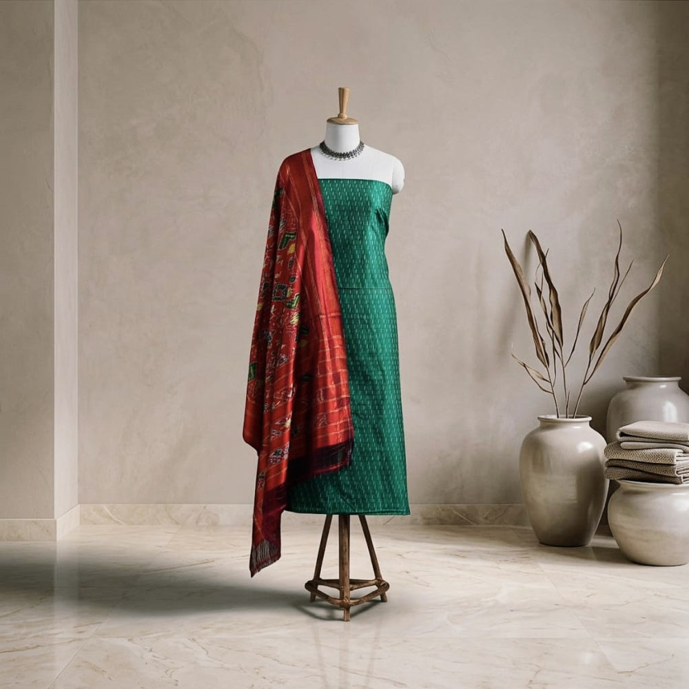 ikat cotton dress material Ikkat Materials - 3PC Pochampally Unstitched Suit textile ikat design Petite Cocktail Dress Wedding Option to:BUY tagged Odisha handloom. bohemian maxi dresses