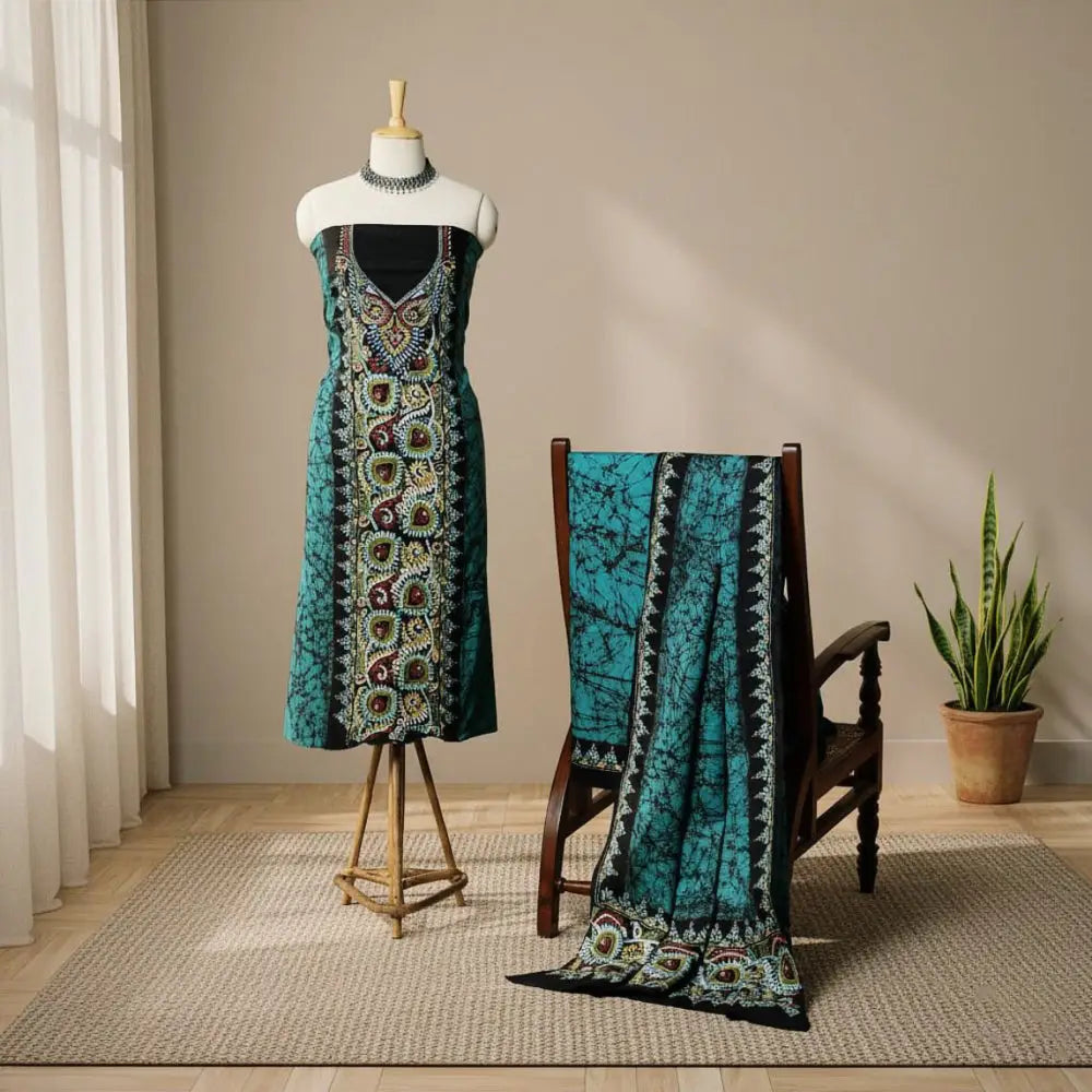 Kantha Work Dress Materials  Buy Bengal Kantha Embroidery Dress Material &  Stitch Dress Materials Online | iTokri