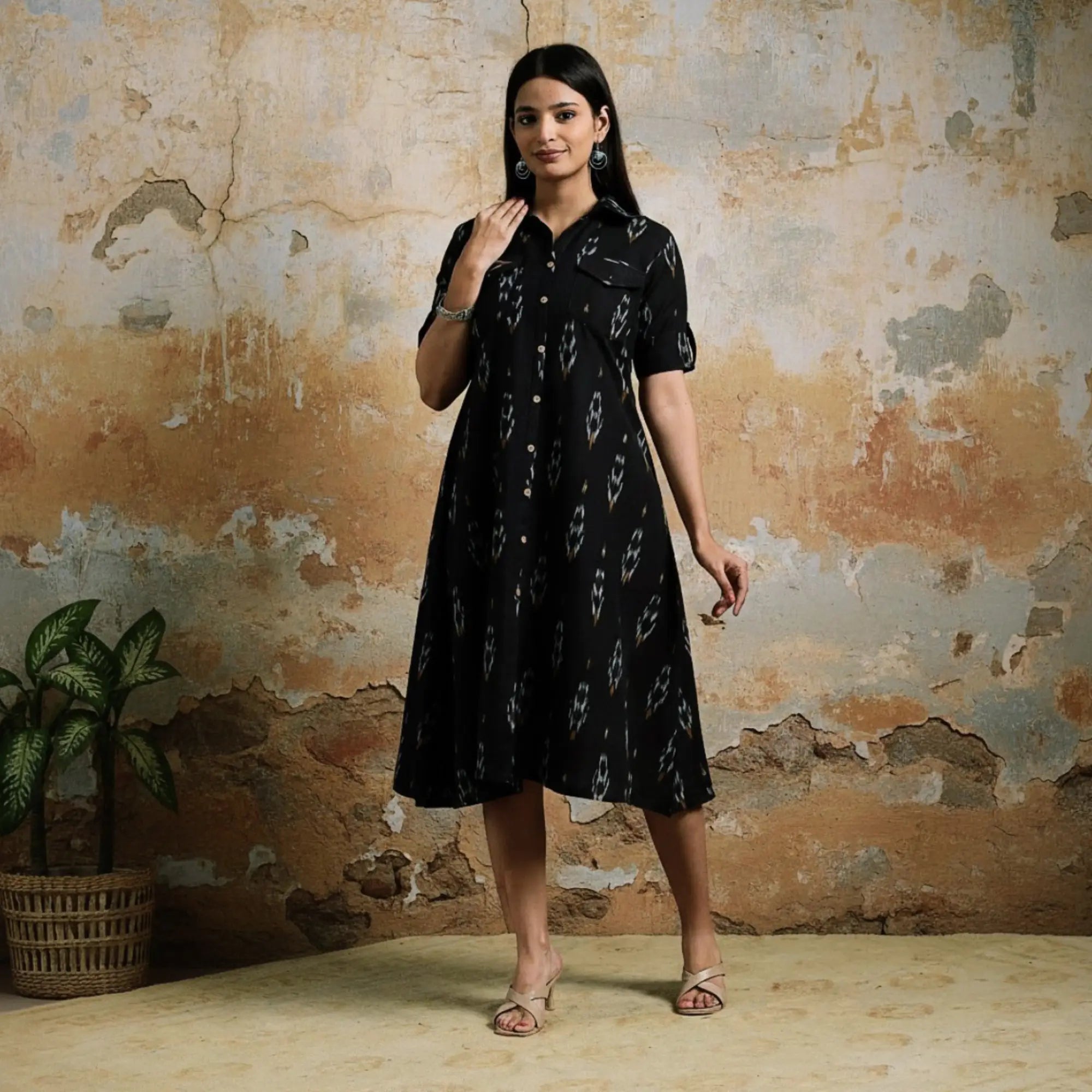 Ikkat Dresses - Pochampally Ikat Dresses for Women Online | iTokri