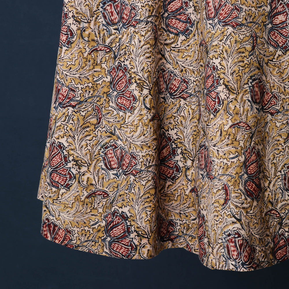 Kalamkari Block Print Cotton Wrap Around Skirt