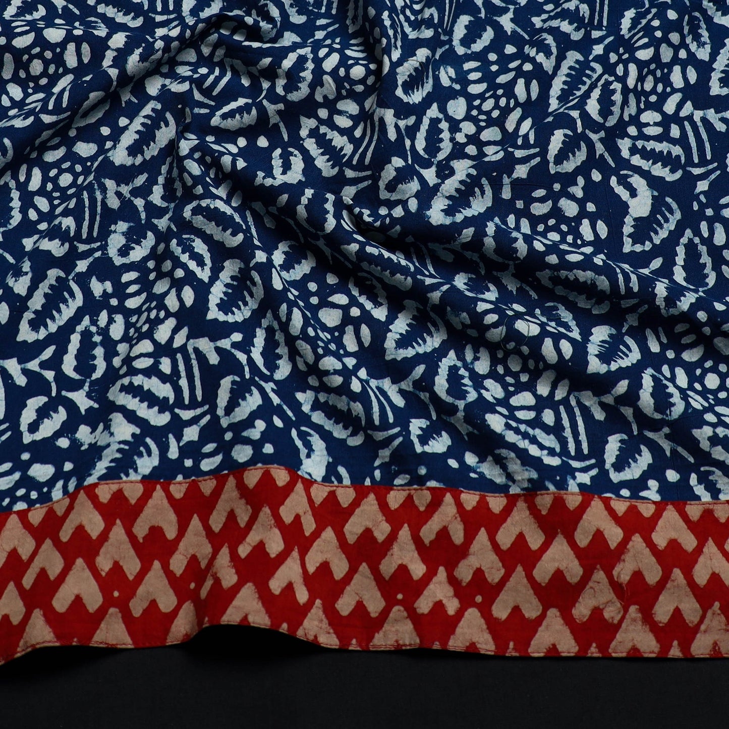 Blue - cotton pipad blouse piece 173 - handcrafted