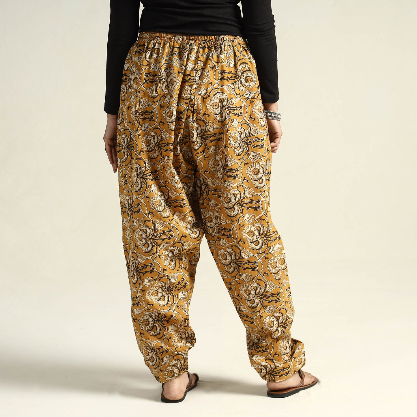Buy Bagru Block Printed Cotton Elasticated Salwar Online at iTokri.com