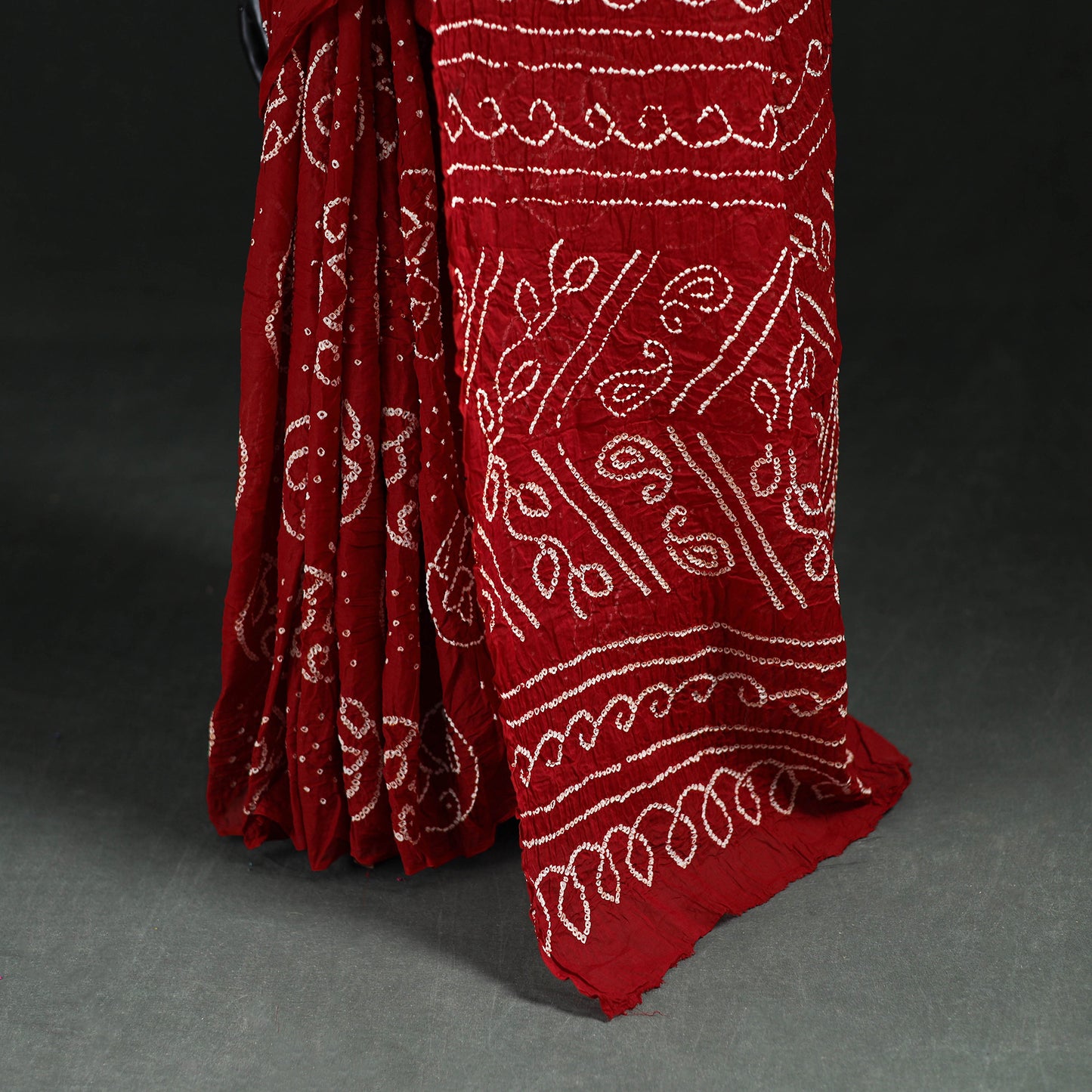 Kutch Bandhani Tie-Dye Cotton Saree 46