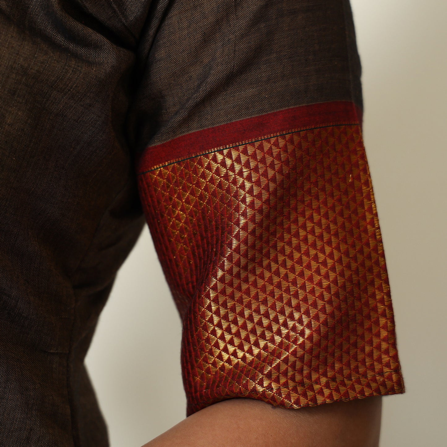 Brown - Dharwad Cotton Kurta with Palazzo & Dupatta Set 15