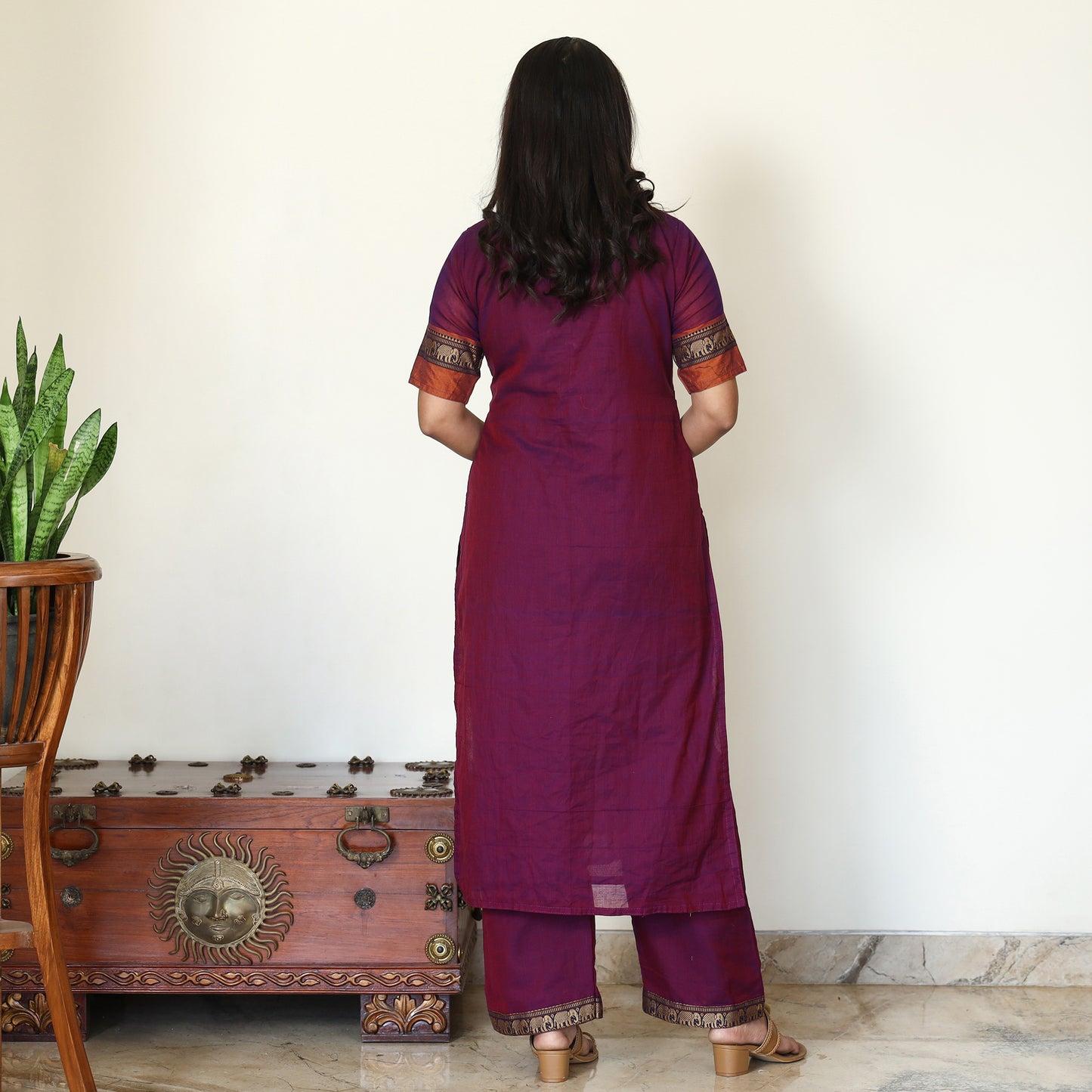Dharwad Cotton Kurta with Palazzo & Dupatta Set 13