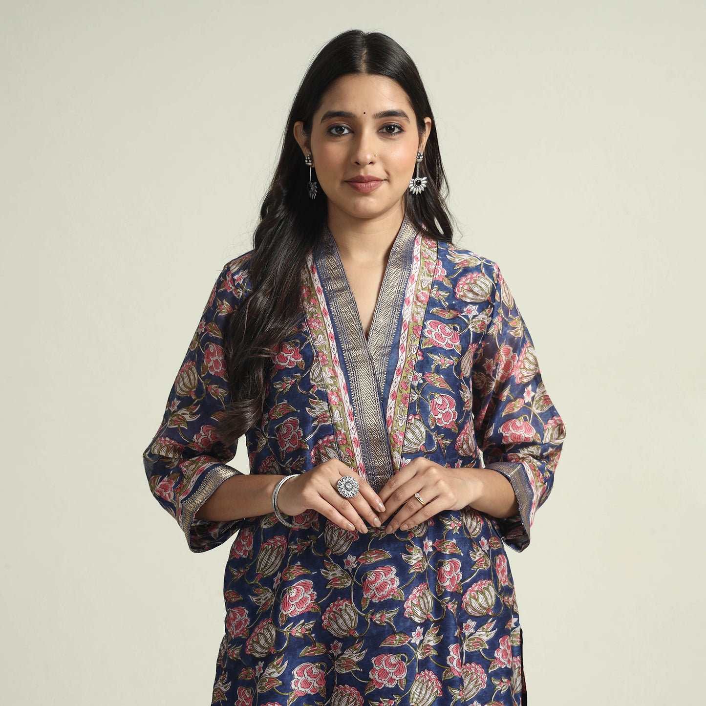 Sanganeri Kurta with Palazzo & Dupatta Set