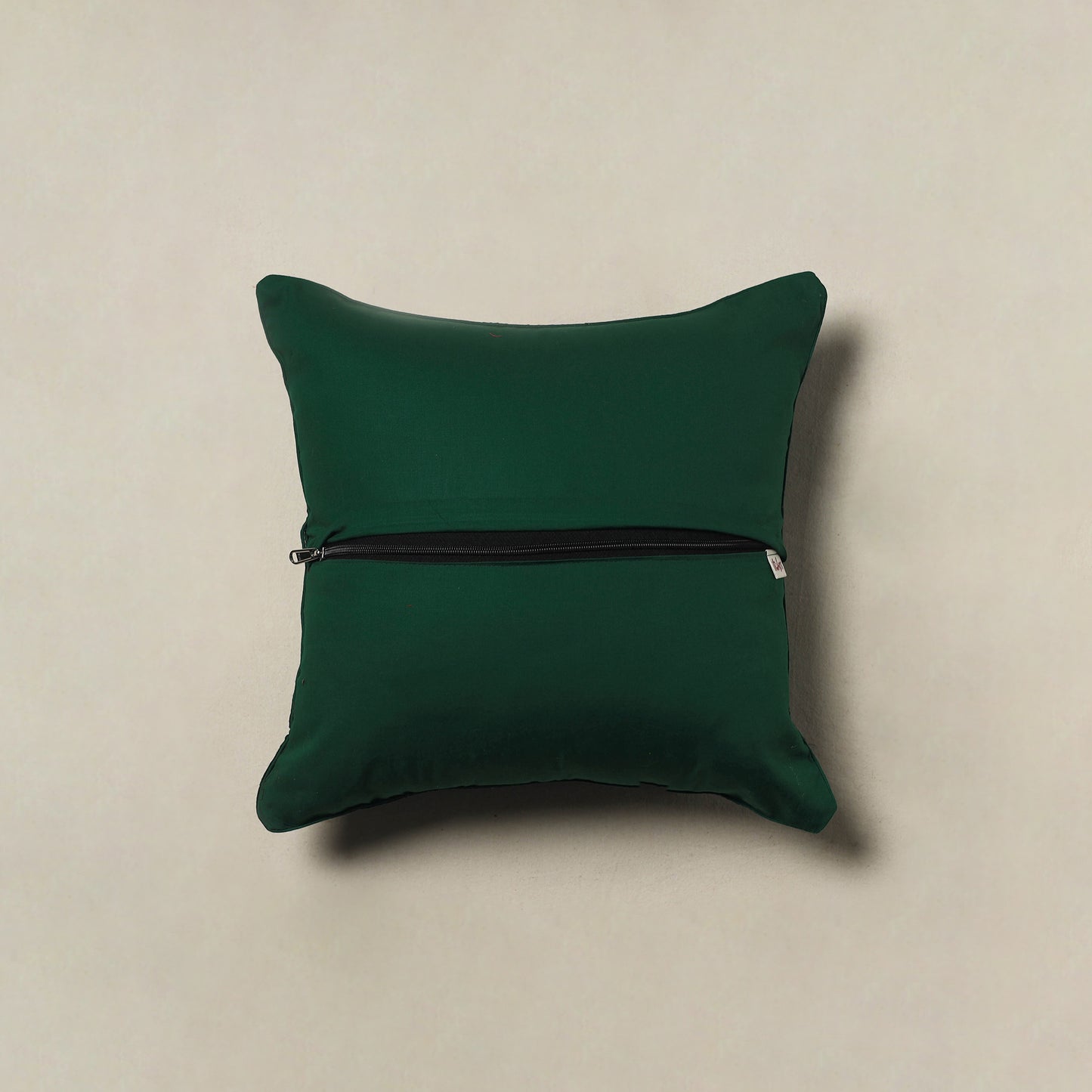 Polka Dot Zari Buti Plain Cushion Cover (16 x 16 in) 20