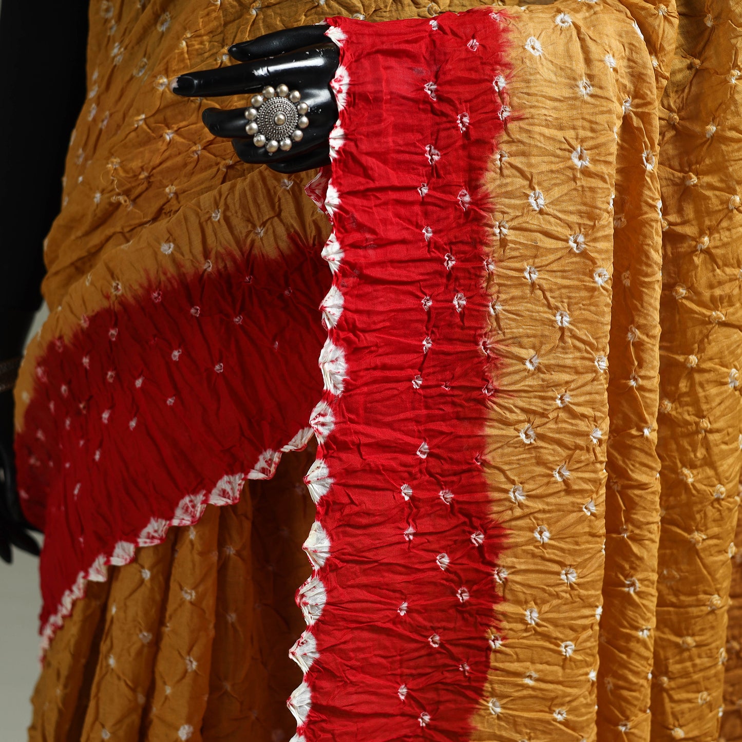 Kutch Tie-Dye Bandhani Cotton Saree with Blouse Piece 38