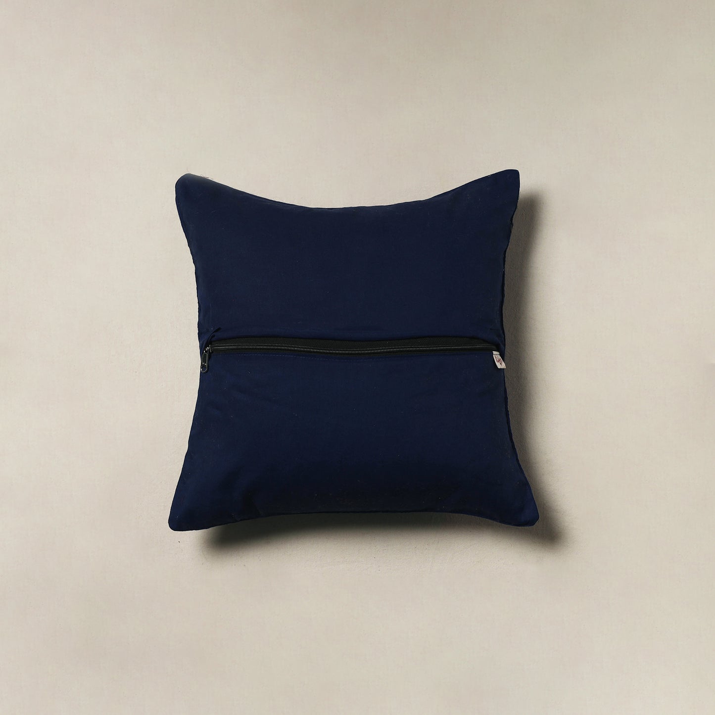 Polka Dot Zari Buti Plain Cushion Cover (16 x 16 in) 21