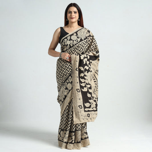 Kalamkari Printed Cotton Saree with Blouse Piece 34