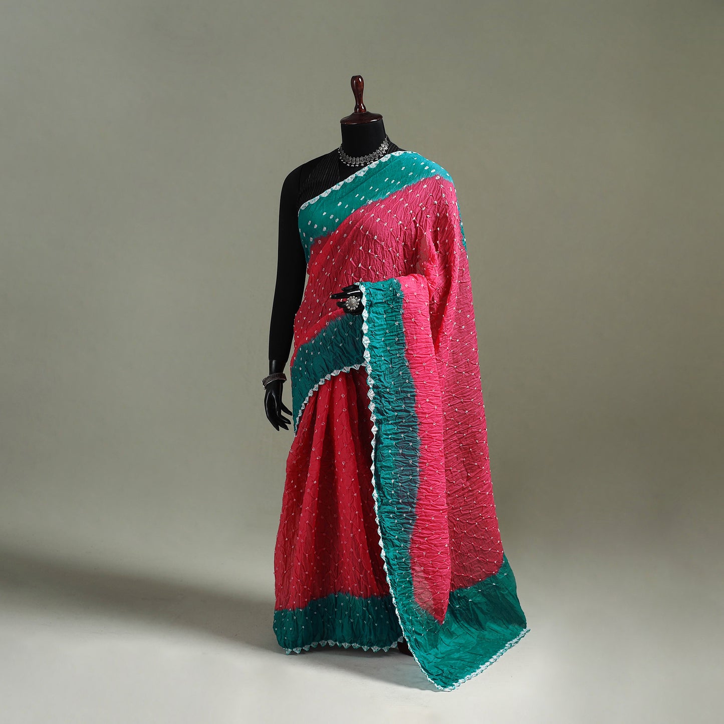 Kutch Tie-Dye Bandhani Cotton Saree with Blouse Piece 39