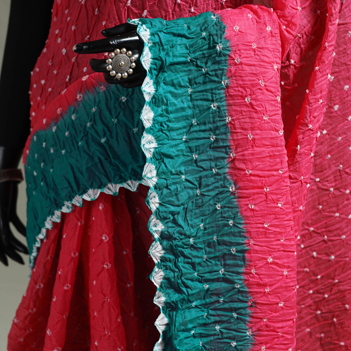 Kutch Tie-Dye Bandhani Cotton Saree with Blouse Piece 39