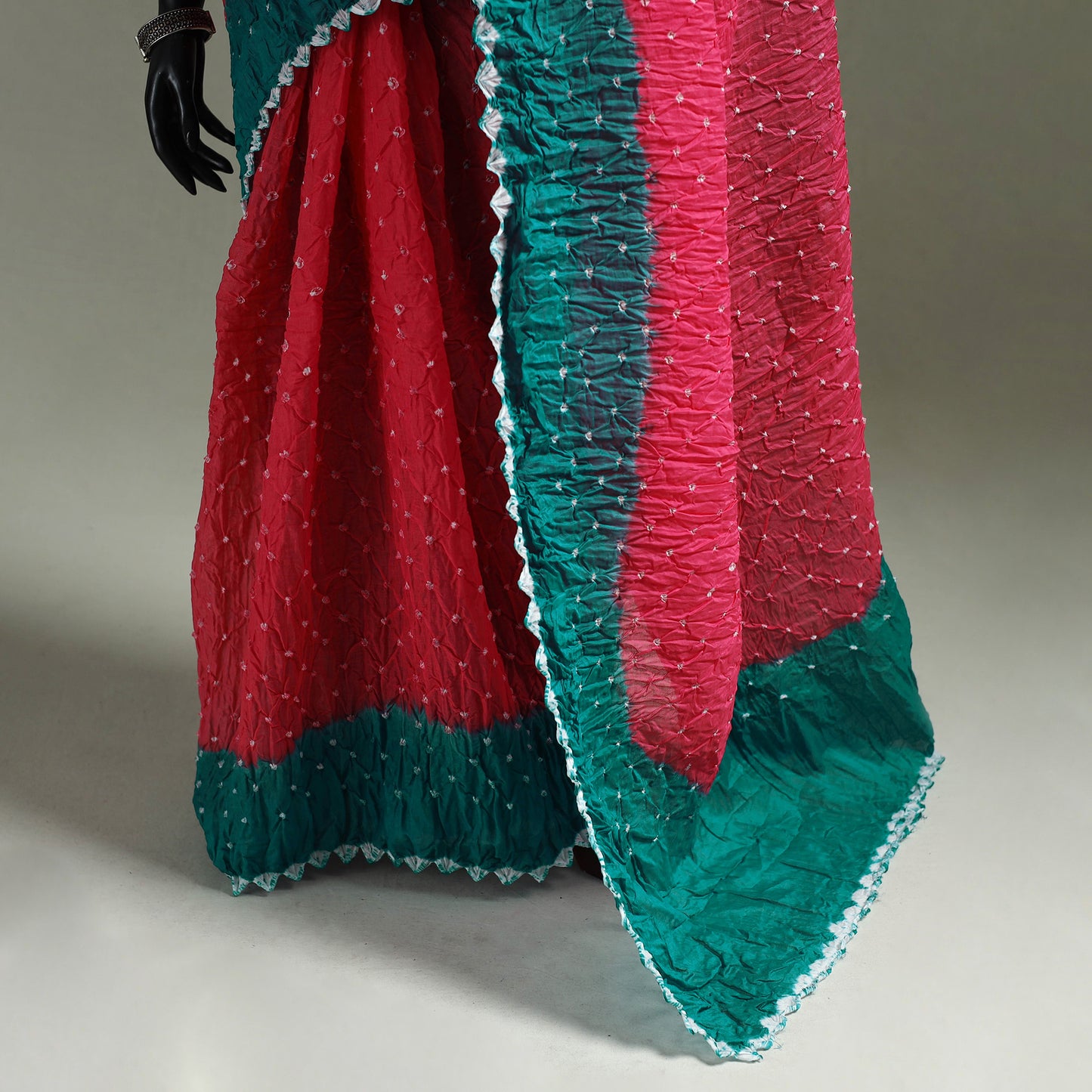 Kutch Tie-Dye Bandhani Cotton Saree with Blouse Piece 39