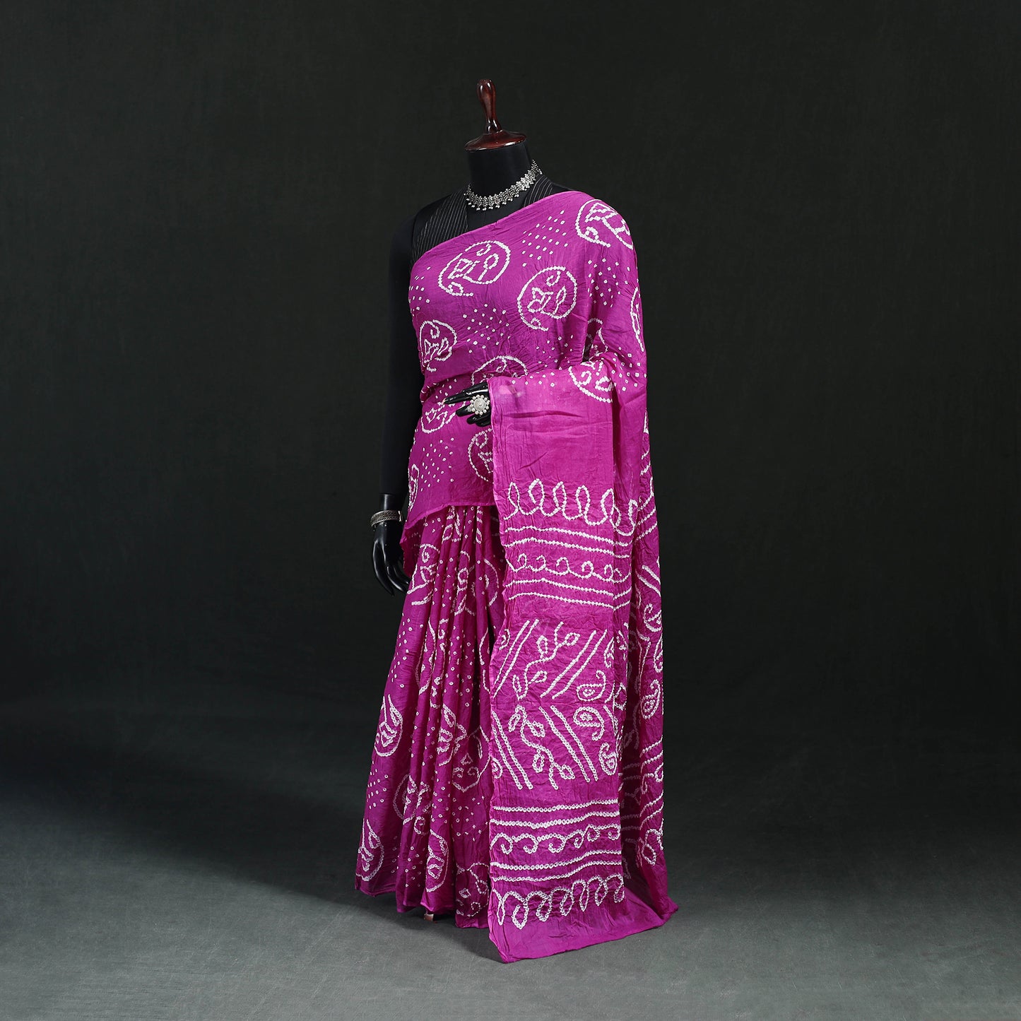Kutch Bandhani Tie-Dye Cotton Saree 52
