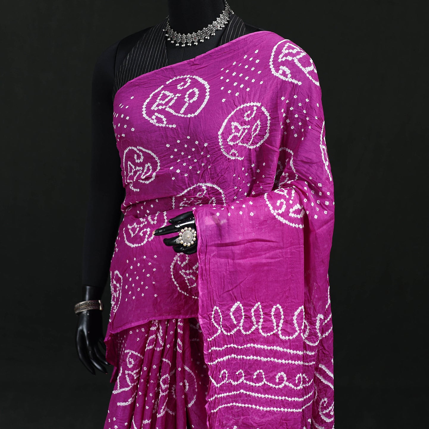 Kutch Bandhani Tie-Dye Cotton Saree 52