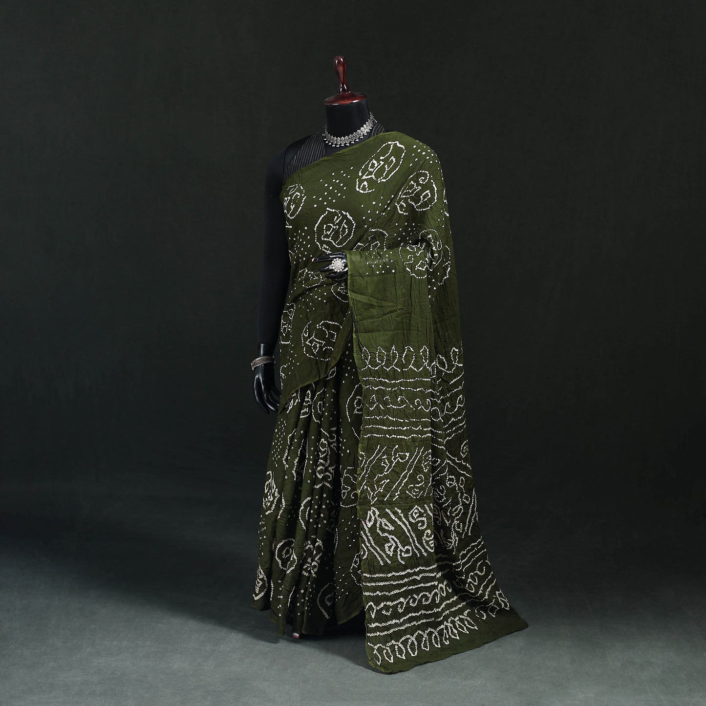 Kutch Bandhani Tie-Dye Cotton Saree 53
