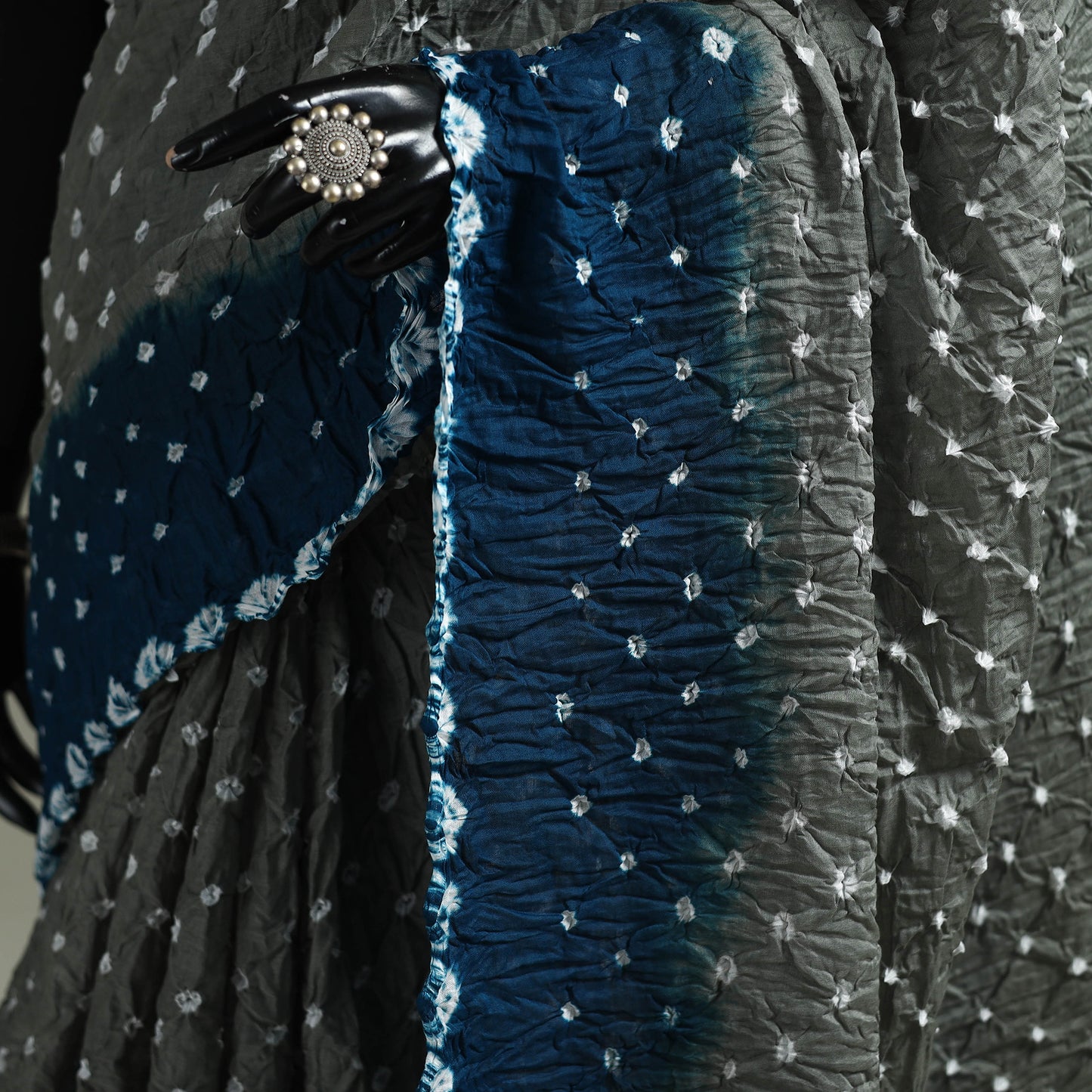 Kutch Tie-Dye Bandhani Cotton Saree with Blouse Piece 42