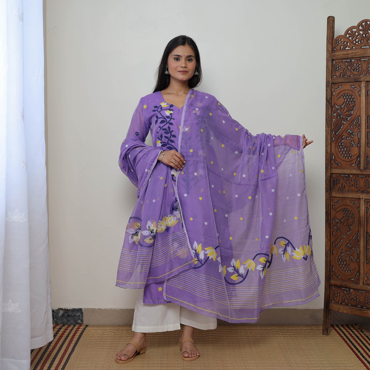 Jamdani Kurta with Dupatta Set