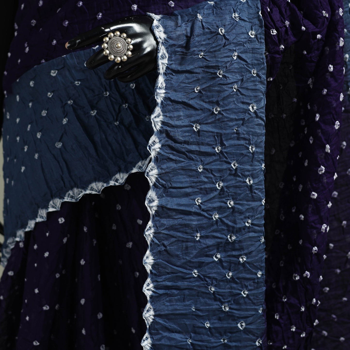 Kutch Tie-Dye Bandhani Cotton Saree with Blouse Piece 43
