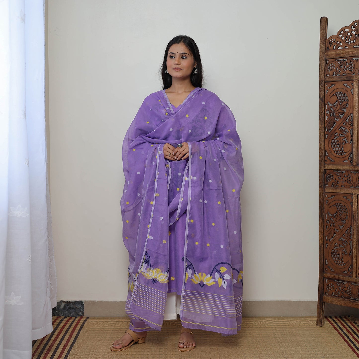 Jamdani Kurta with Dupatta Set