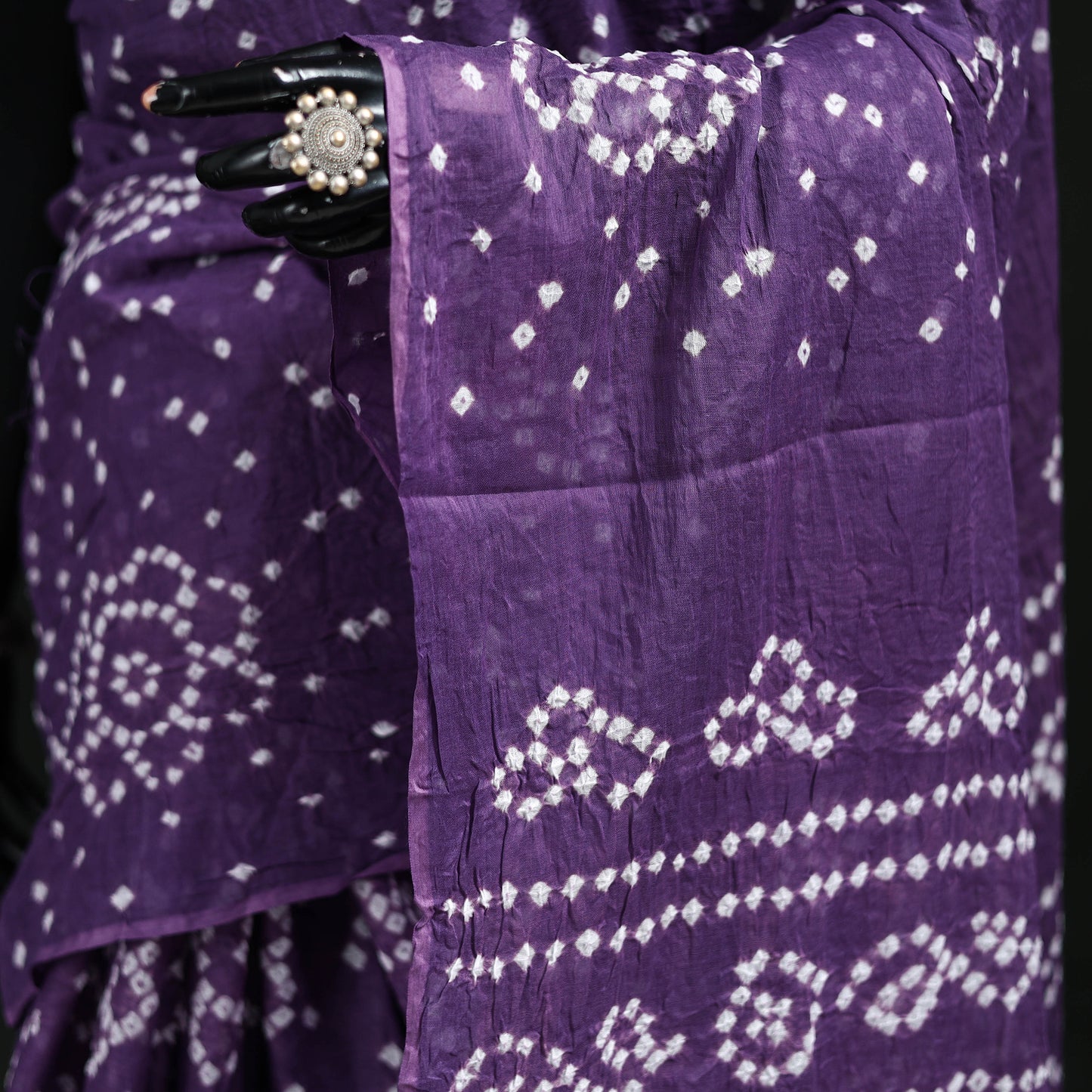 Kutch Bandhani Tie-Dye Cotton Saree 57