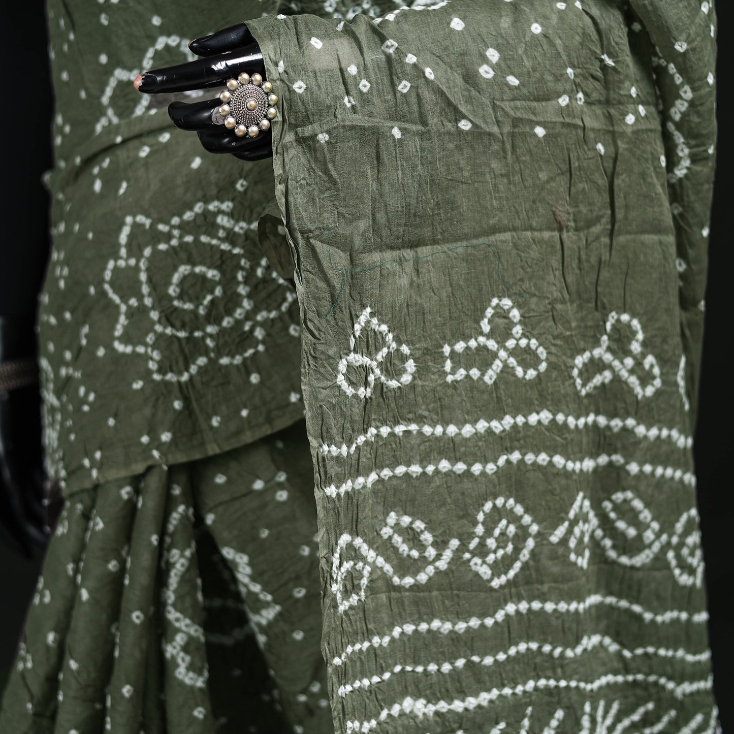 Kutch Bandhani Tie-Dye Cotton Saree 58
