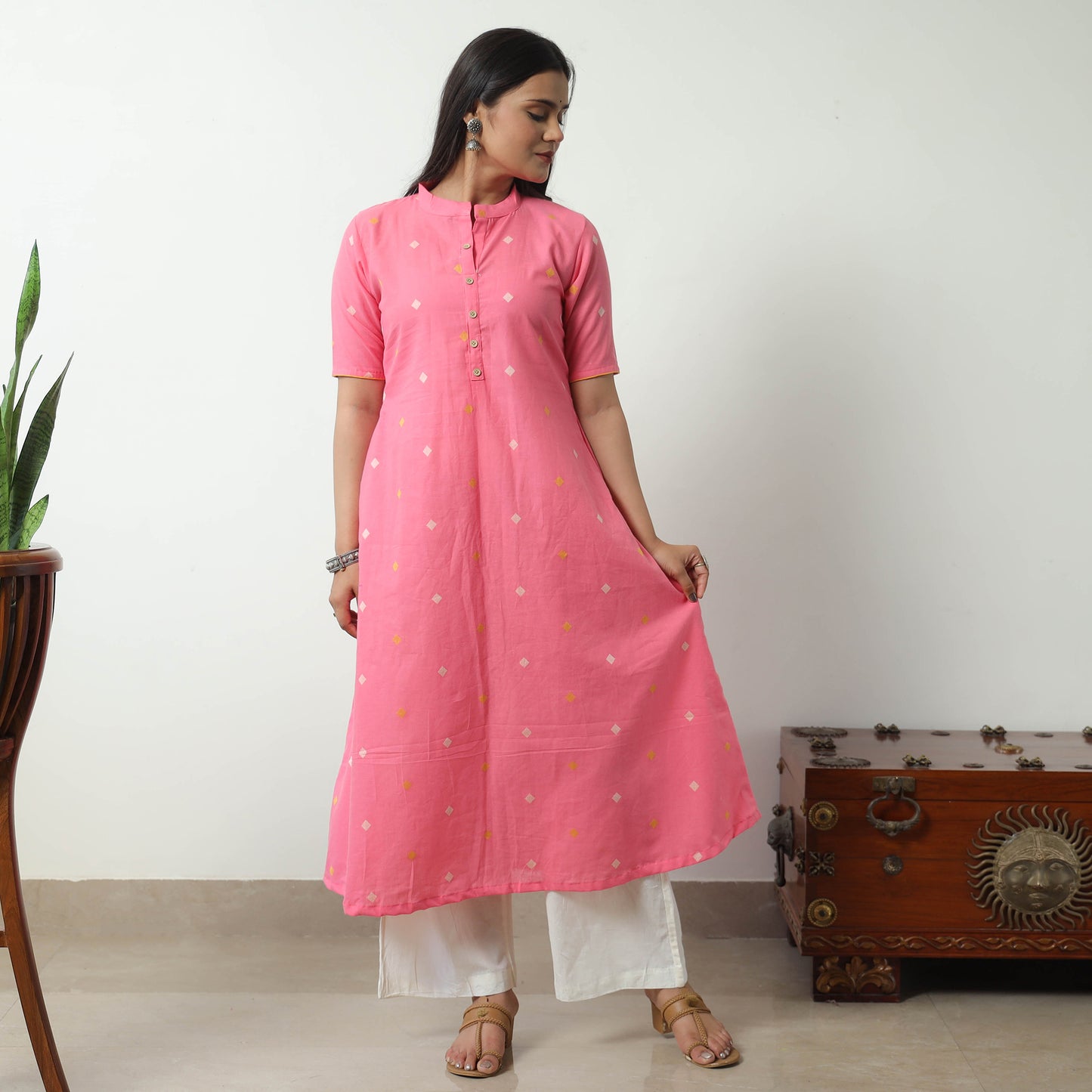 jacquard kurta