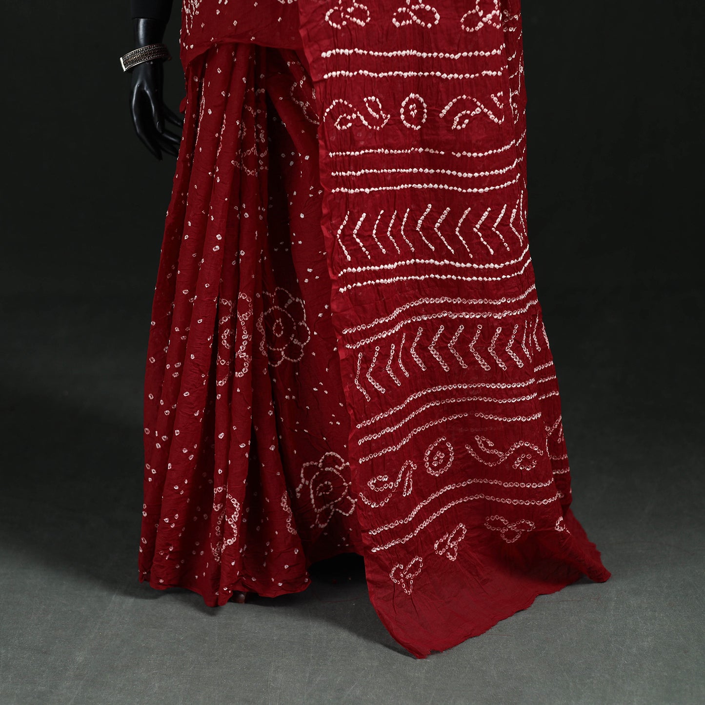 Kutch Bandhani Tie-Dye Cotton Saree 60