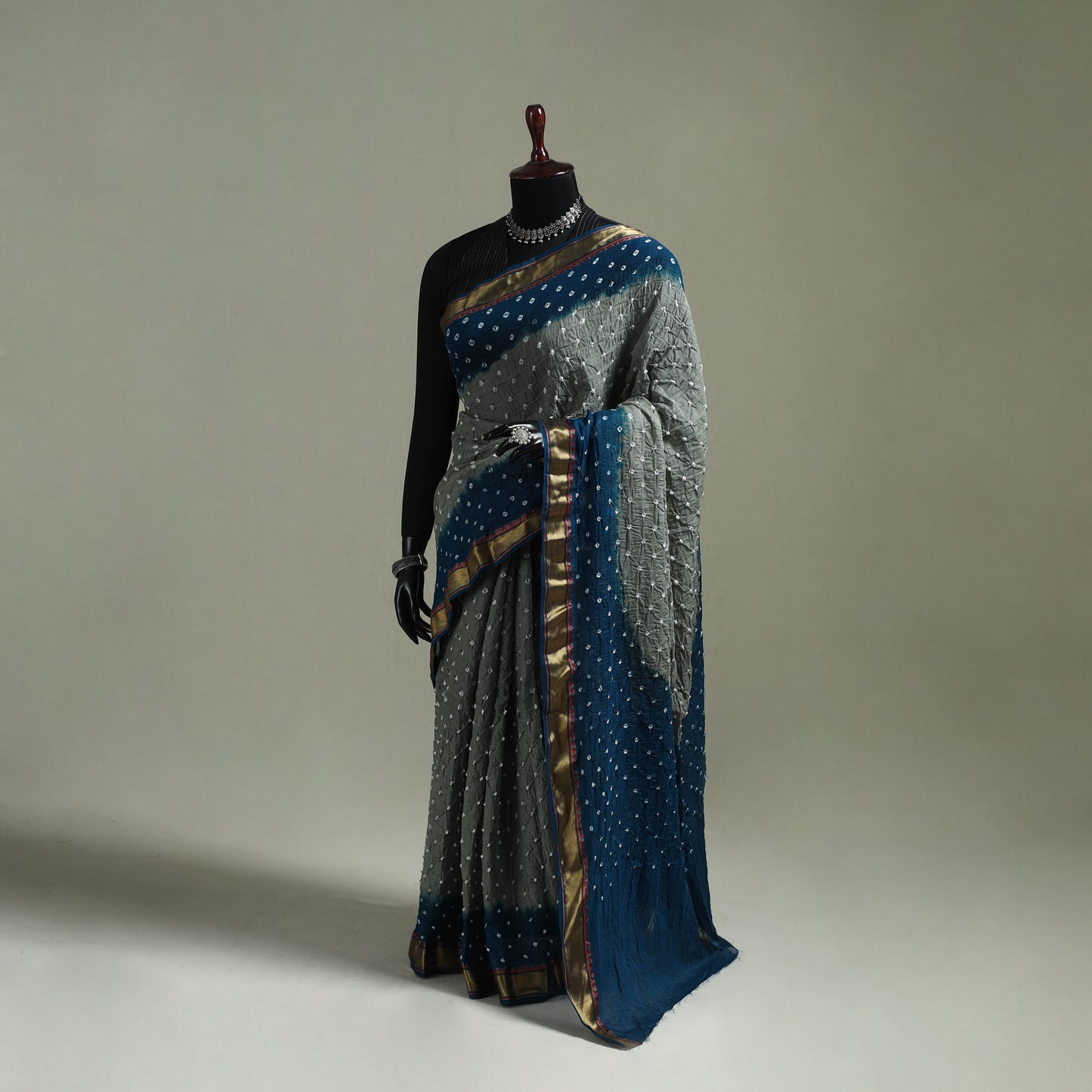 Kutch Tie-Dye Bandhani Cotton Saree with Blouse Piece 51