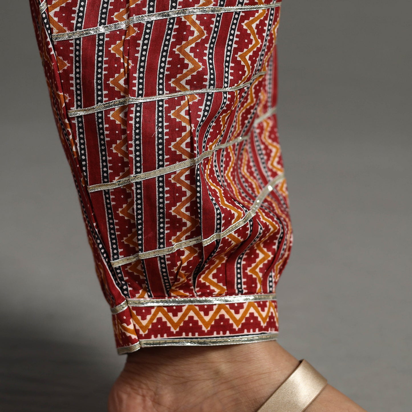 Buy Maroon Gota Work Cotton Jaipur Afghani Salwar
