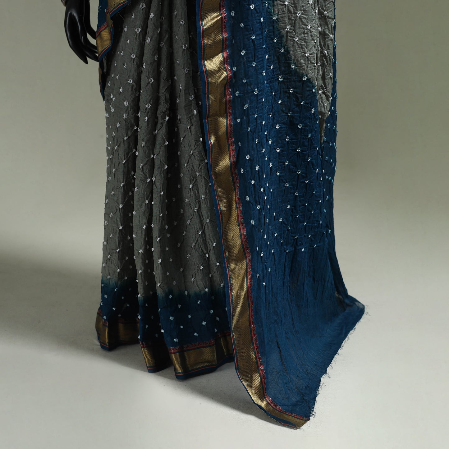 Kutch Tie-Dye Bandhani Cotton Saree with Blouse Piece 51