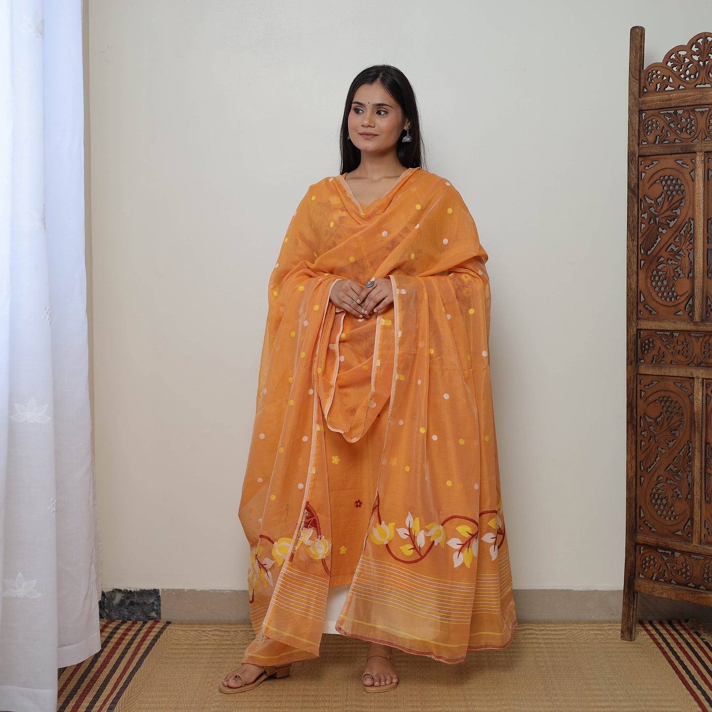 Jamdani Kurta with Dupatta Set