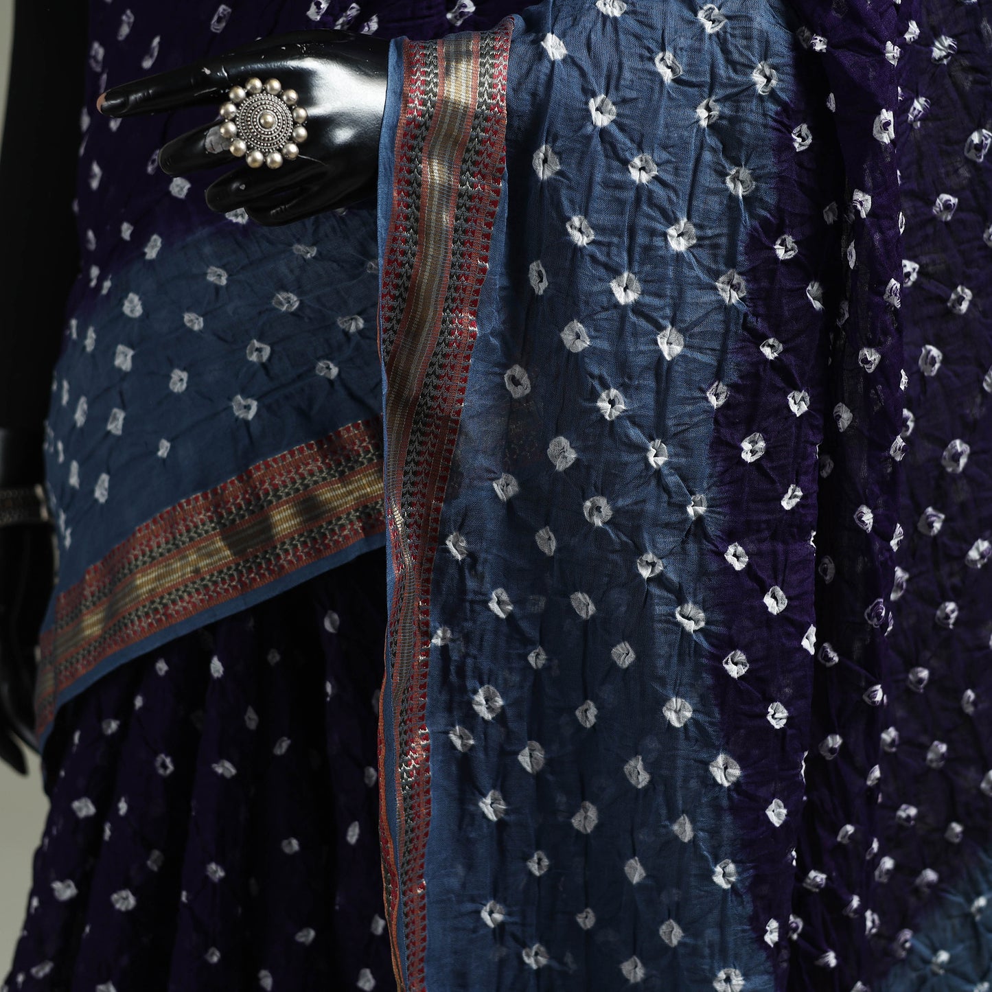 Kutch Tie-Dye Bandhani Cotton Saree with Blouse Piece 54