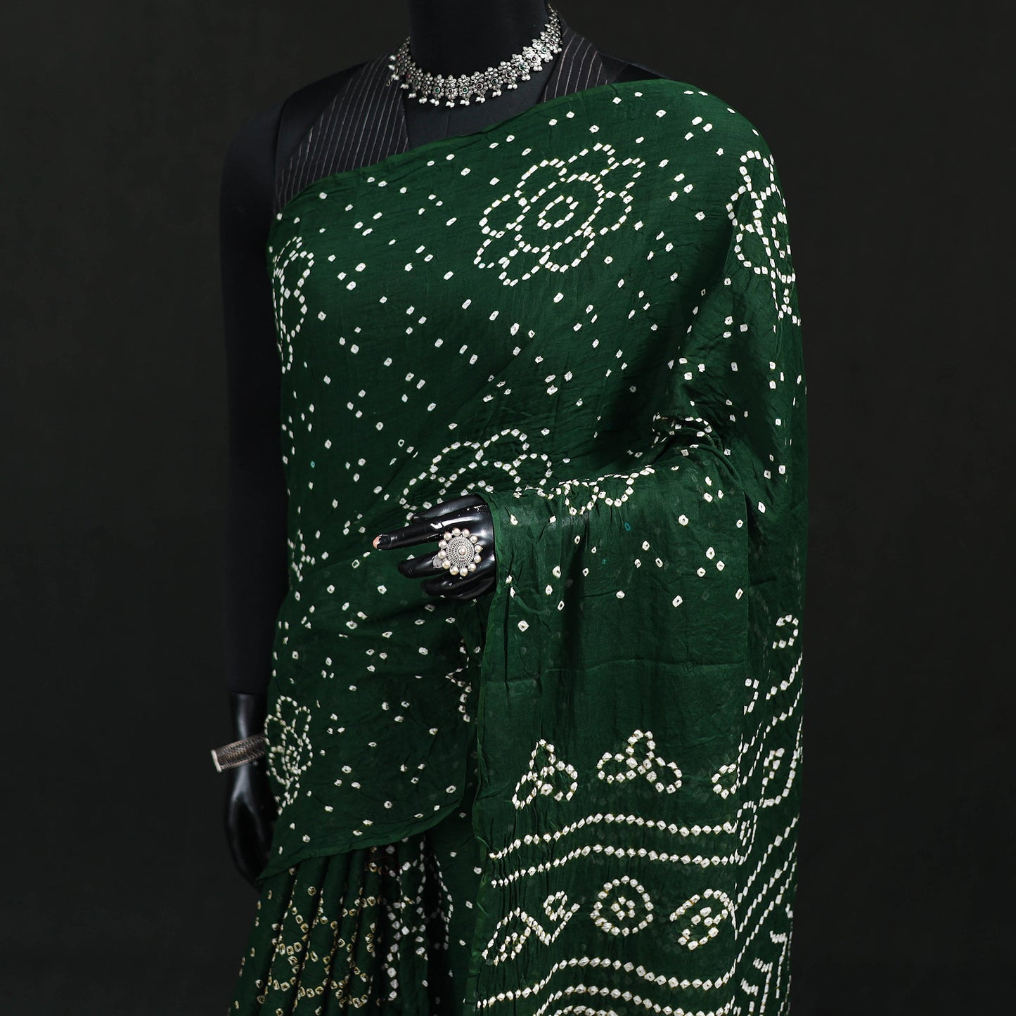 Kutch Bandhani Tie-Dye Cotton Saree 67