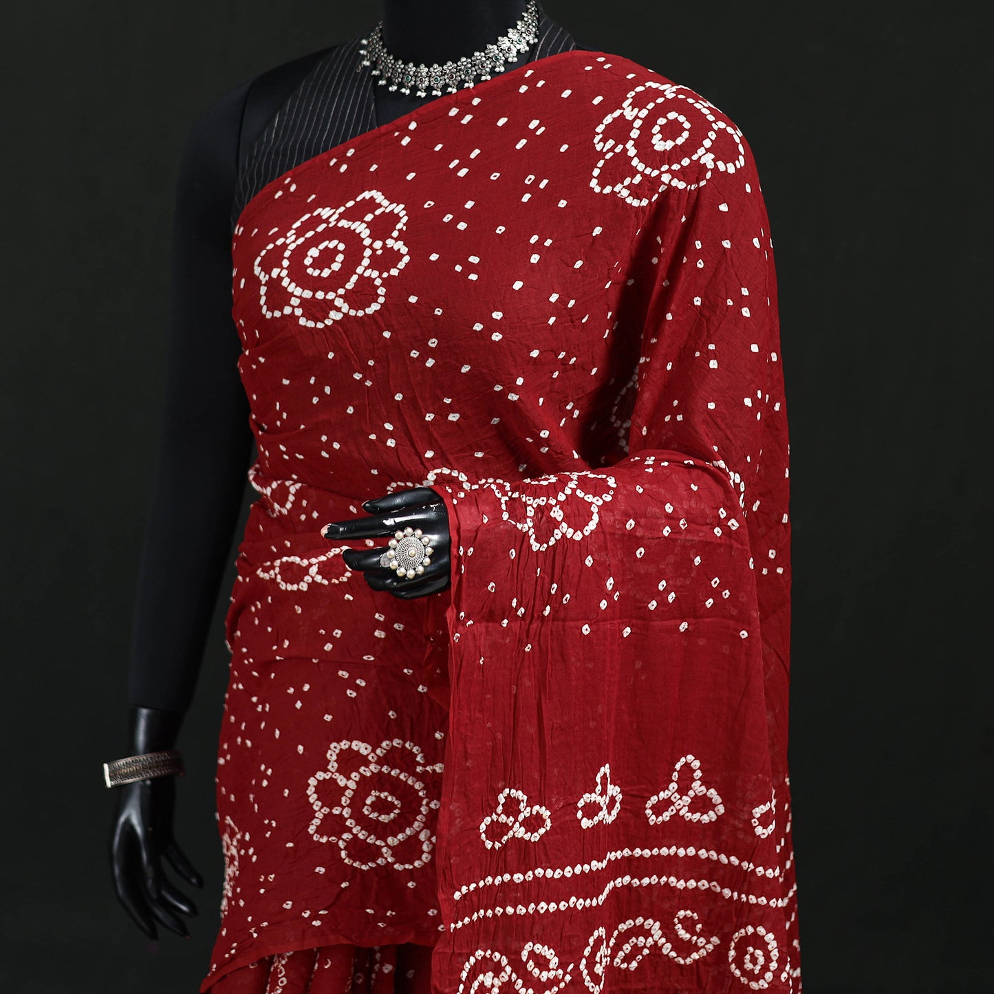 Kutch Bandhani Tie-Dye Cotton Saree 68