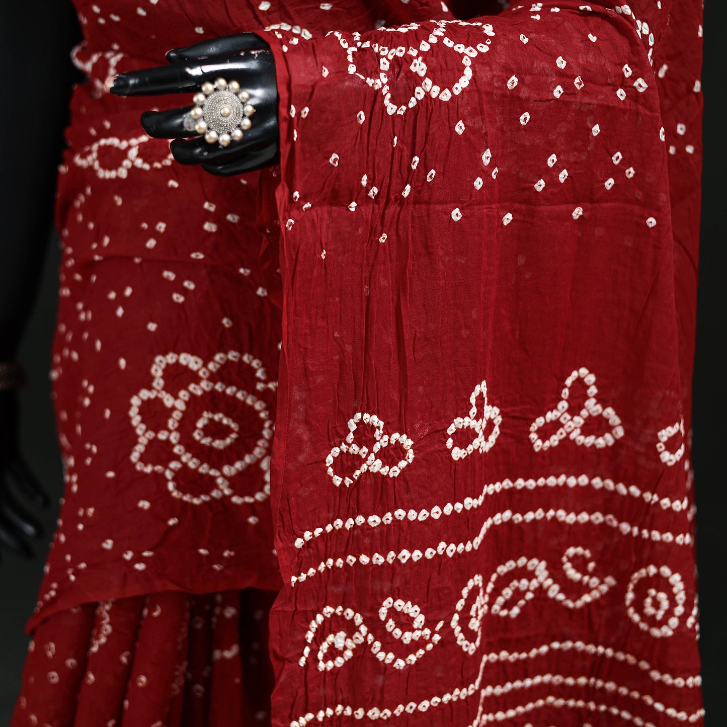 Kutch Bandhani Tie-Dye Cotton Saree 68