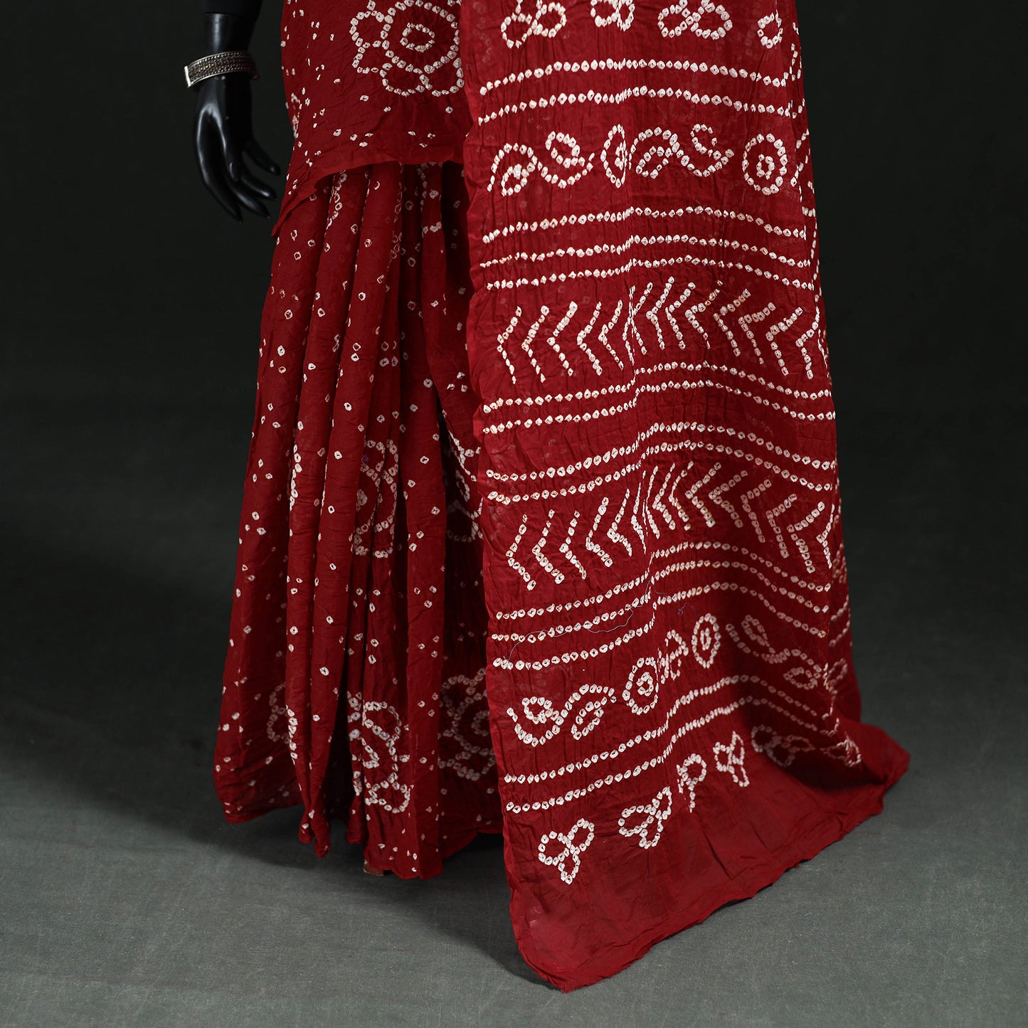 Kutch Bandhani Tie-Dye Cotton Saree 68