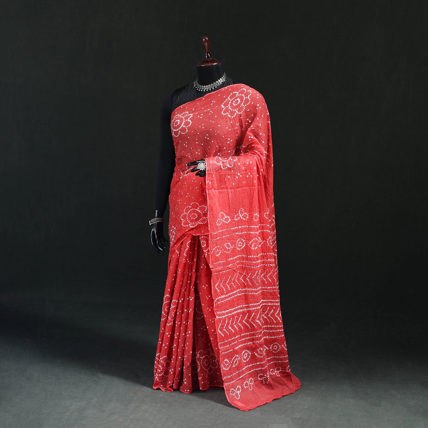Kutch Bandhani Tie-Dye Cotton Saree 69