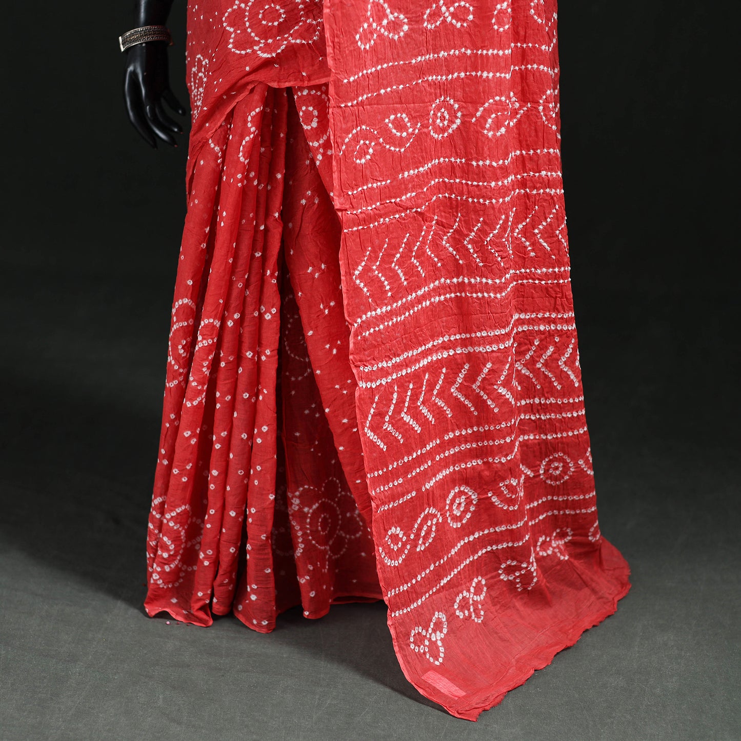Kutch Bandhani Tie-Dye Cotton Saree 69