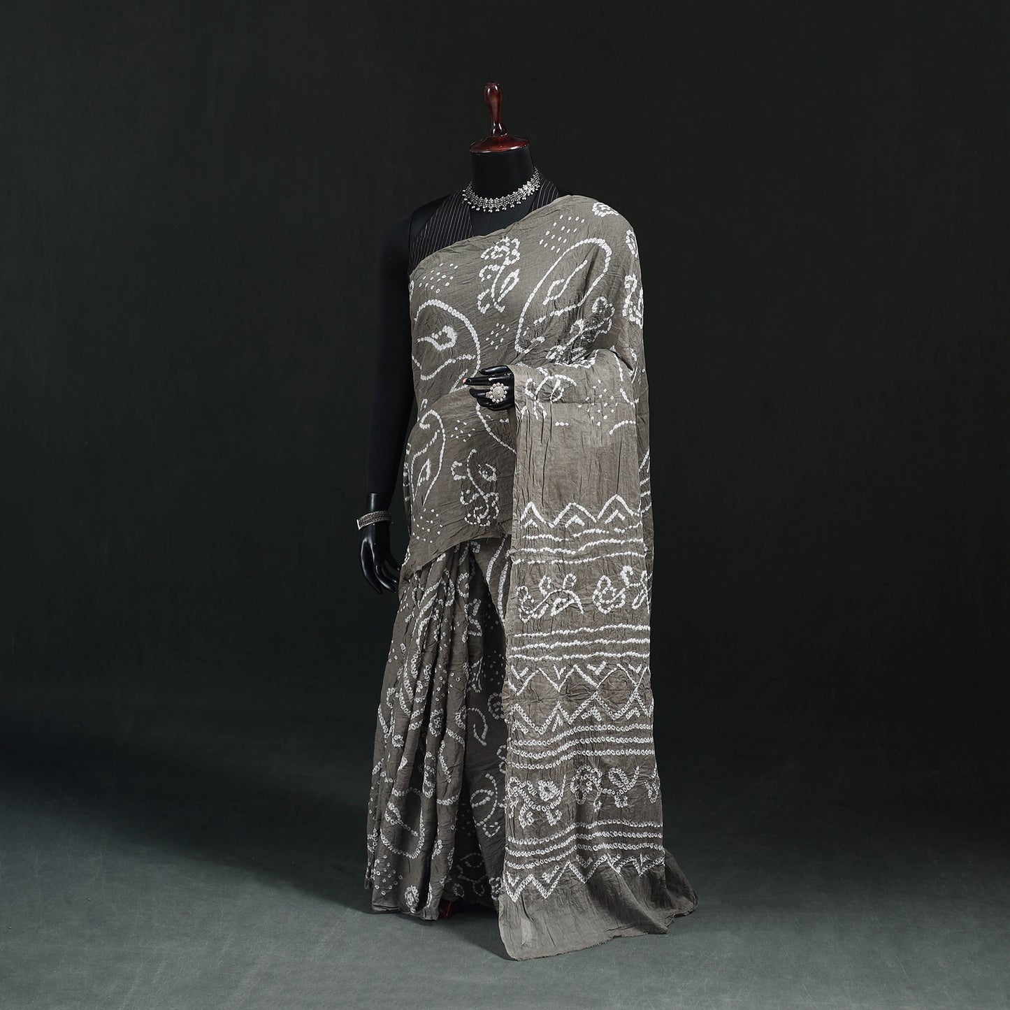 Kutch Bandhani Tie-Dye Cotton Saree 70