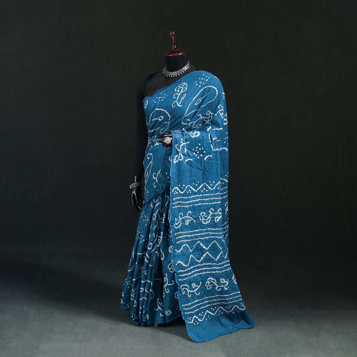 Kutch Bandhani Tie-Dye Cotton Saree 71
