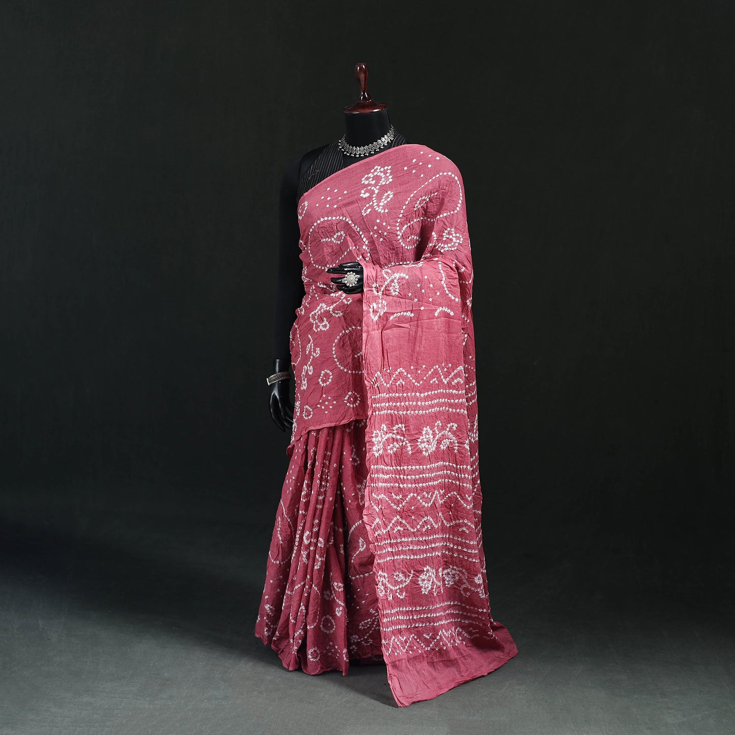 Kutch Bandhani Tie-Dye Cotton Saree 72