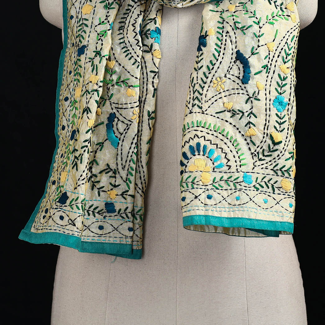 Ranihati Chanderi Silk Hand Embroidered Stole 52