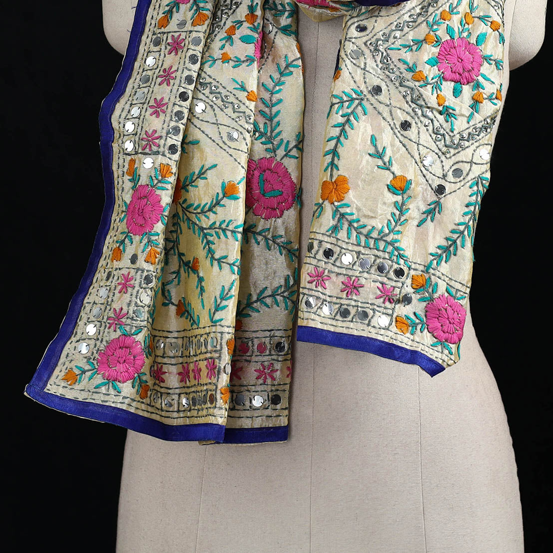 Ranihati Chanderi Silk Hand Embroidered Stole 53