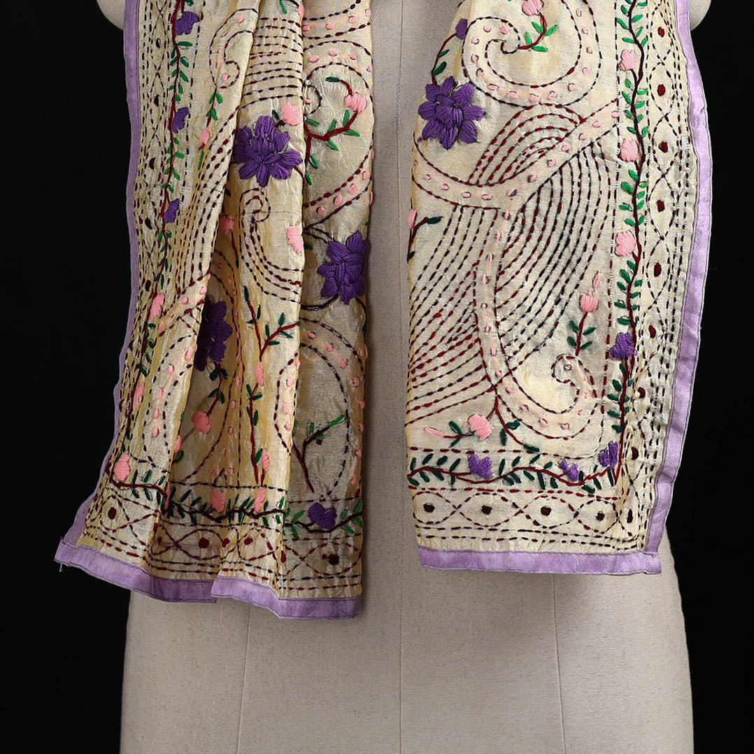Ranihati Chanderi Silk Hand Embroidered Stole 63