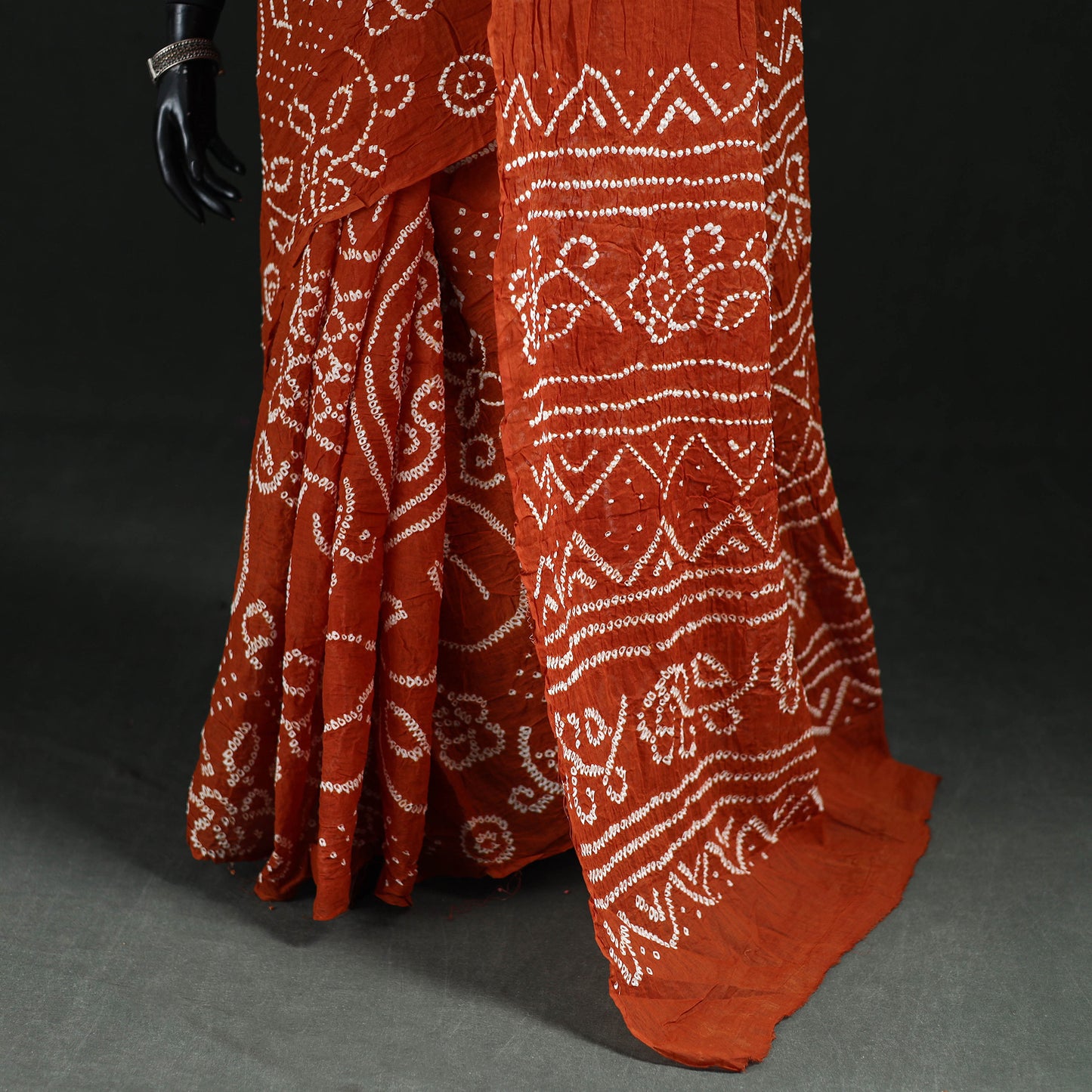 Kutch Bandhani Tie-Dye Cotton Saree 75