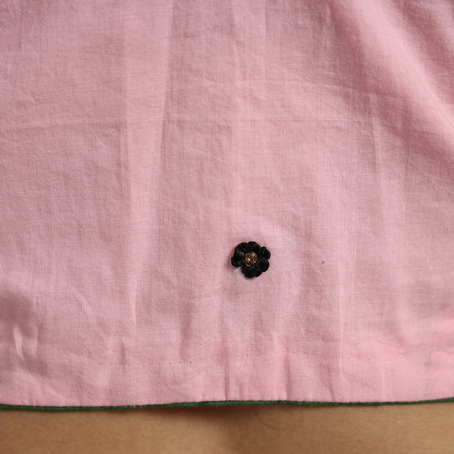 Pink - Hand Embroidery Cotton Blouse 04